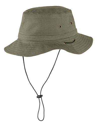Scippis Bush Hiker Outdoorhut Herren Damen – knautschbarer Sonnenhut mit Kinnriemen – Anglerhut – atmungsaktiv & UPF50+ Zertifiziert – Wanderhut (DE/NL/SE/PL, Alphanumerisch, M, Olive) von Scippis