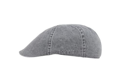 Chilla Cap – Schiebermütze aus 100% Baumwolle im Used-Look | Leichte & atmungsaktive Flatcap mit Stretch-Schweißband | Unisex & vielseitig kombinierbar (DE/NL/SE/PL, Alphanumerisch, L, XL, Grau) Chilla Cap – Schiebermütze aus 100% Baumwolle im Used-Look | Leichte & atmungsaktive Flatcap mit Stretch-Schweißband | Unisex & vielseitig kombinierbar (DE/NL/SE/PL, Alphanumerisch, L, XL, Grau) von Scippis