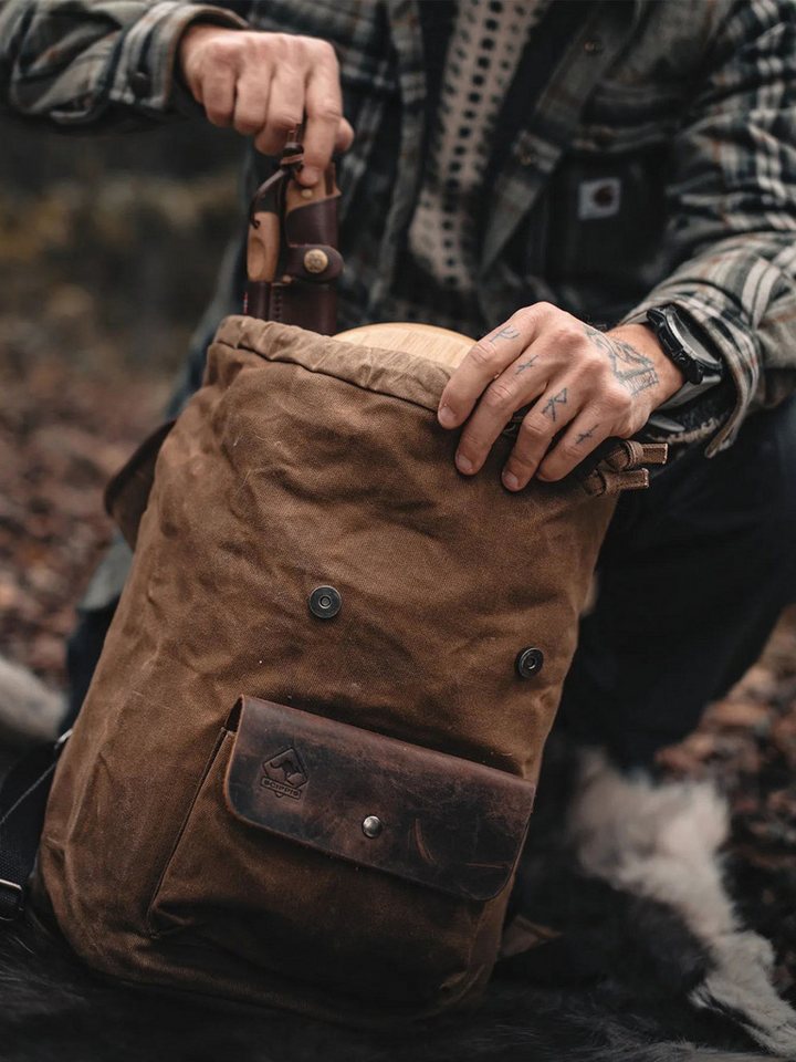 Scippis Freizeitrucksack SCIPPIS Ayers Rock Backpack – Vintage-Rucksack aus gewachstem Canvas Scippis Freizeitrucksack SCIPPIS Ayers Rock Backpack – Vintage-Rucksack aus gewachstem Canvas von Scippis