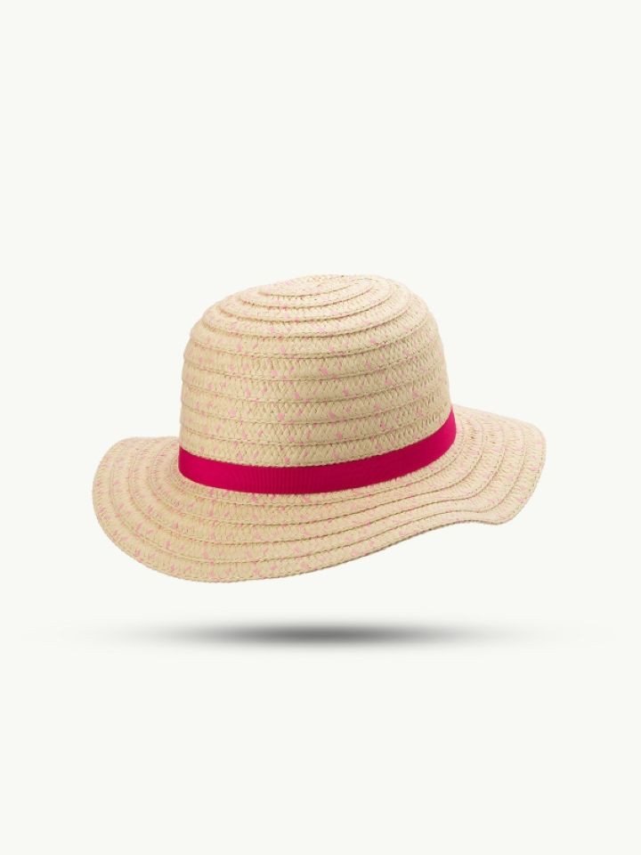 Scippis Strohhut SCIPPIS Sommerhut „Lany“ – aus Papierstroh, Natur, mit rosa Akzenten von Scippis