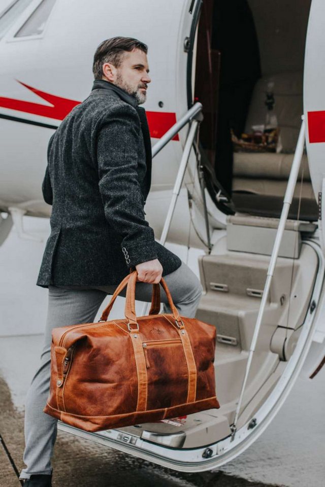 Scippis Reisetasche Duffel Bag ALABAMA – Zeitloser Büffelleder-Weekender mit edler Patina von Scippis