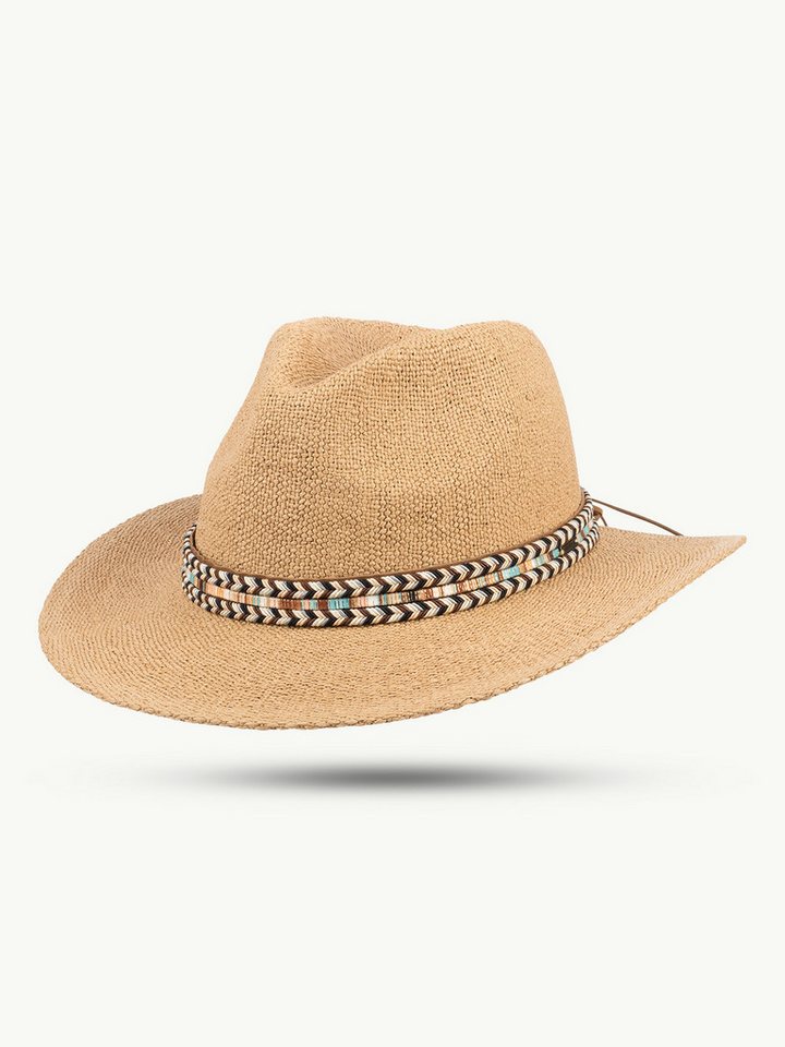 Scippis Strohhut SCIPPIS Sommerhut „Northcliff“ – Papierstroh, Natur, mit Boho-Hutband von Scippis