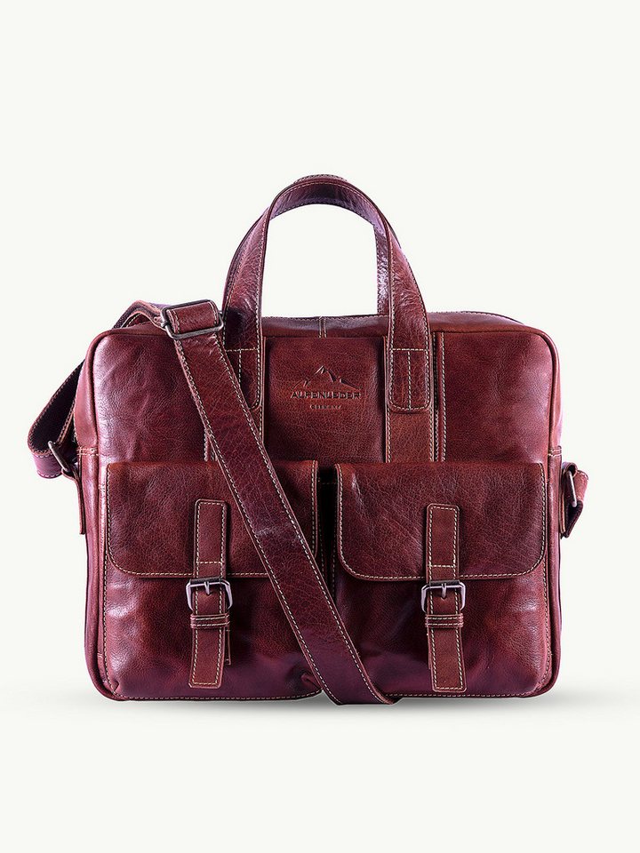 Scippis Umhängetasche Messenger Bag ALPSEE – Klassische Leder-Umhängetasche premium Qualität von Scippis