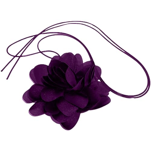 Scnvsi Einzigartige handgefertigte florale Halsband-Halskette, exquisite Kragenkette mit Blumen-Stoffhalsband im Vintage-Stil für Frauen und Mädchen von Scnvsi