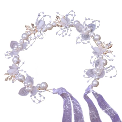 Scnvsi Ethno-Stil-Stirnband mit eleganter Blume, personalisierter Kranz-Haarband-Schmuck, wunderschönes Blumen-Stirnband für Mädchen von Scnvsi