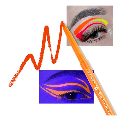 Scnvsi Halloween Glow Eyeliner UV-flüssiger Farbstift, wasserfest, wischfest, hochpigmentierter bunter fluoreszierender Liner von Scnvsi