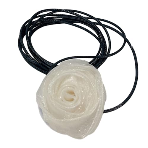 Scnvsi Verstellbare Blumen-Choker-Halskette, Schmuck, elegantes Blumen-Halsketten-Zubehör, auffällige Damen-Choker-Ketten-Verzierung von Scnvsi