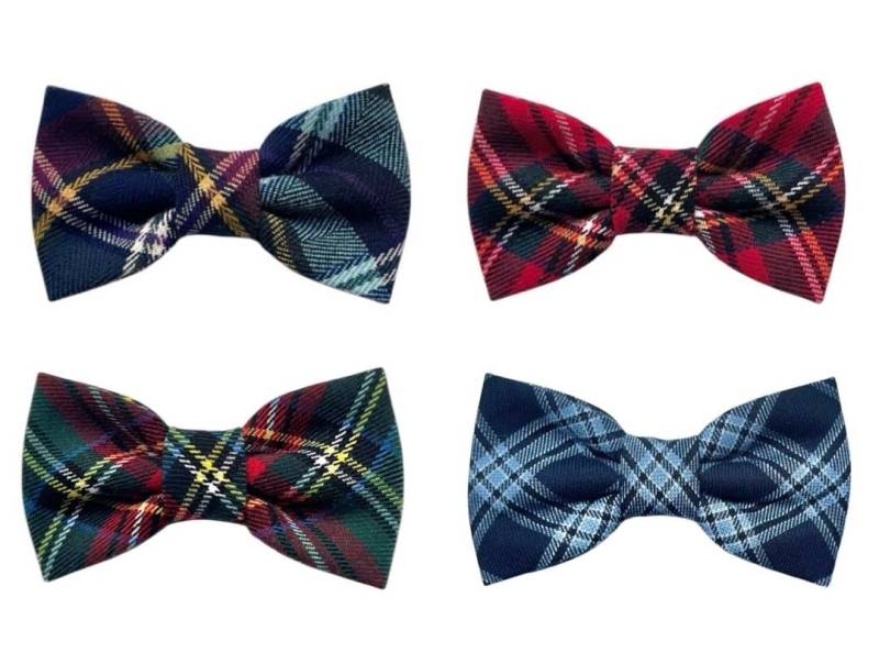 Rot-Grün-Blau Karierte Wollfliege Für Kinder, Geschenkidee Jungen, Rote Fliege von ScoccaPapillon