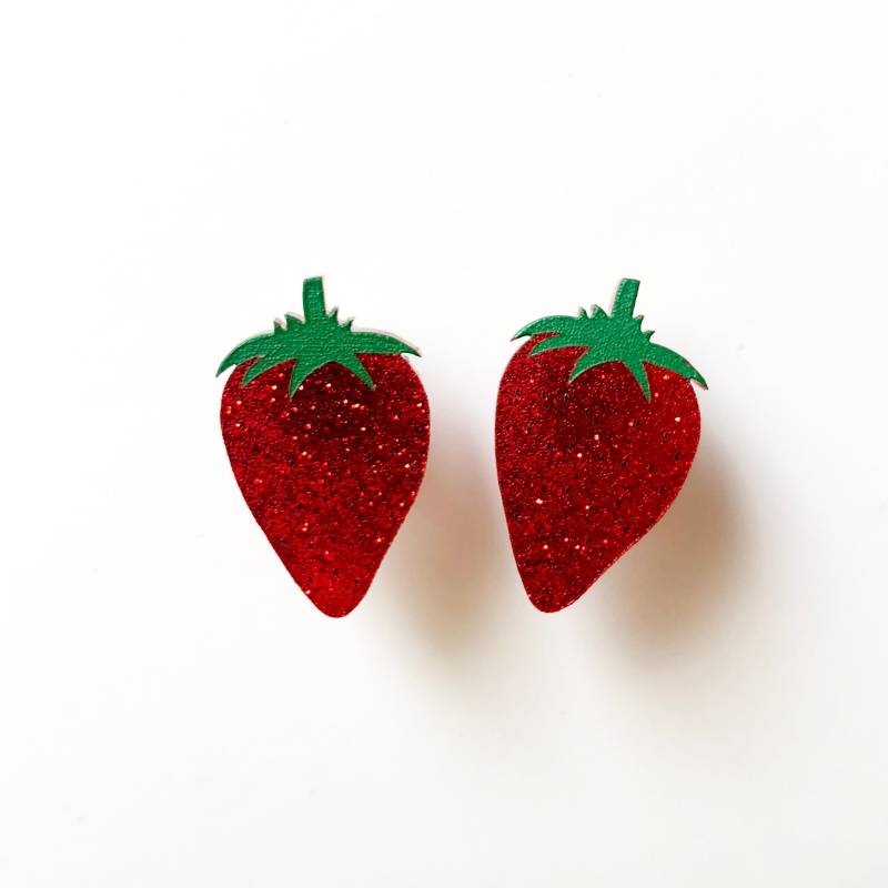 Ekka Erdbeerrot Ohrstecker von SconnieAndJam