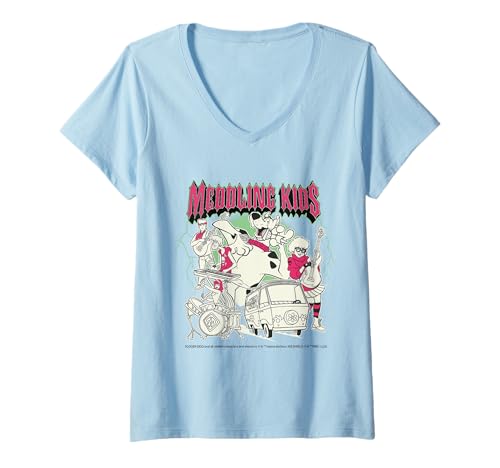 Damen Scooby DOO Merch Meddling Adventure für Kinder T-Shirt mit V-Ausschnitt von Scooby-Doo!