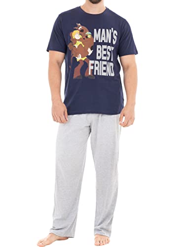 Scooby-Doo! Herren Schlafanzuge Blau Small von Scooby-Doo!