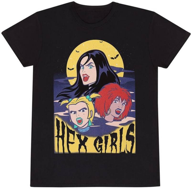 Scooby Doo T-Shirt Hex Girls Floating Heads With Yellow Moon T-Shirt von Scooby Doo