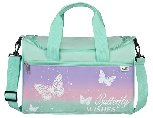 Scooli - Butterfly Wishes Sporttasche für Kinder - Geräumiges Hauptfach - Verstellbarer Schultergurt - Butterfly-Design - Robust von Scooli