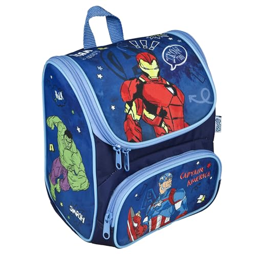 Scooli - CUTIE Vorschulranzen Avengers - Hauptfach und Vortasche - gepolsterte Träger und Rücken - Ideal für Kinder ab 3 Jahren von Scooli