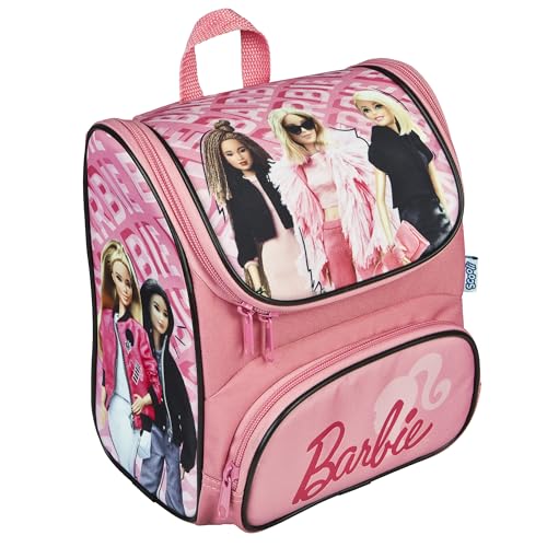 Scooli - CUTIE Vorschulranzen Barbie - Hauptfach und Vortasche - gepolsterte Träger und Rücken - Ideal für Kinder ab 3 Jahren von Scooli