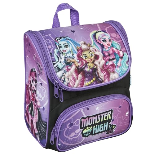 Scooli - CUTIE Vorschulranzen Monster High - Hauptfach und Vortasche - gepolsterte Träger und Rücken - Ideal für Kinder ab 3 Jahren von Scooli