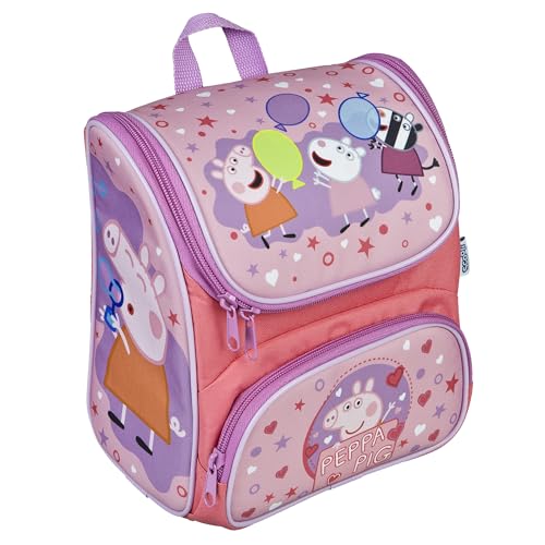 Scooli - CUTIE Vorschulranzen Peppa Pig - Hauptfach und Vortasche - gepolsterte Träger und Rücken - Ideal für Kinder ab 3 Jahren von Scooli