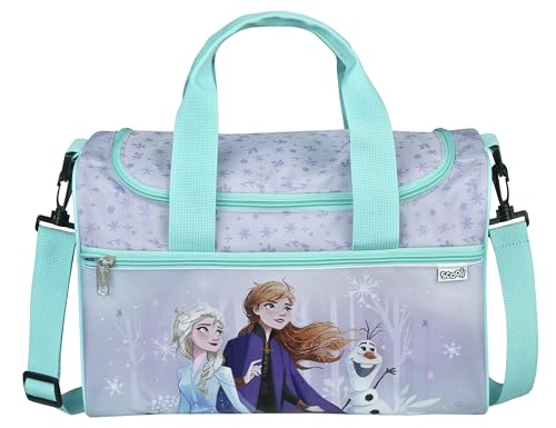Scooli - Disney Frozen Sporttasche für Kinder - Geräumiges Hauptfach - Verstellbarer Schultergurt - Anna&Elsa-Design - Robust Scooli - Disney Frozen Sporttasche für Kinder - Geräumiges Hauptfach - Verstellbarer Schultergurt - Anna&Elsa-Design - Robust von Scooli