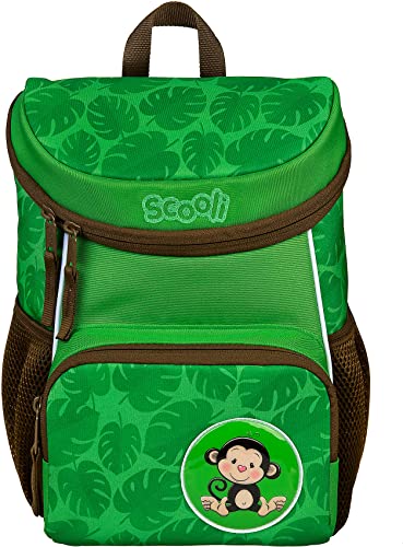 Scooli Kindergartenrucksack mit Abnehmbarer Brustgurt Jungen und Mädchen I Ergonomischer Vorschulrucksack für die Kita I viel Stauraum geringes Gewicht, AFFE Max von Scooli
