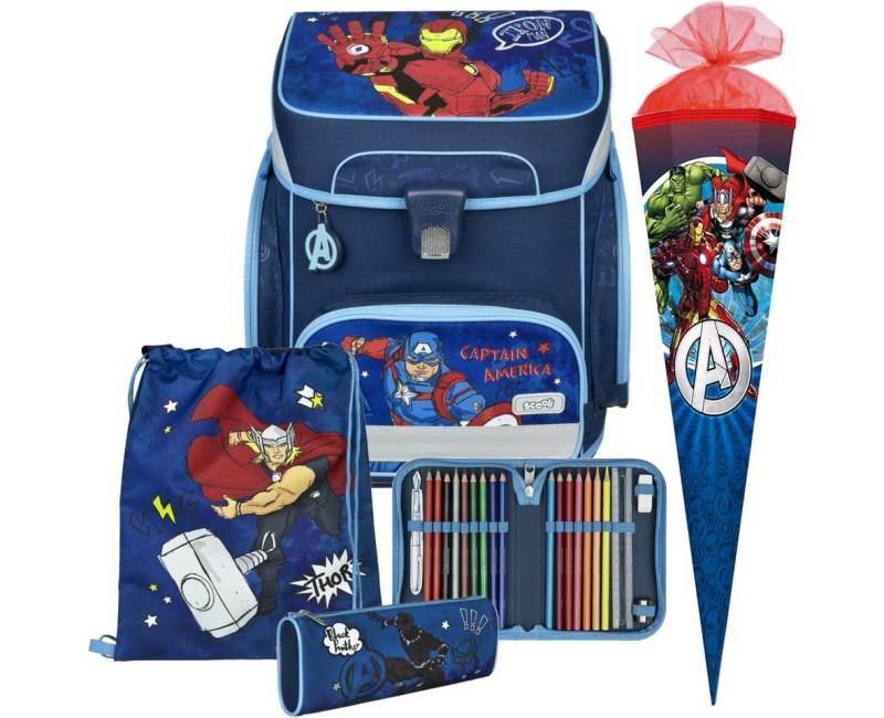 Scooli Schulranzen 1.Klasse Jungen EasyFit in unterschiedlichen Sets (6-tlg) von Scooli