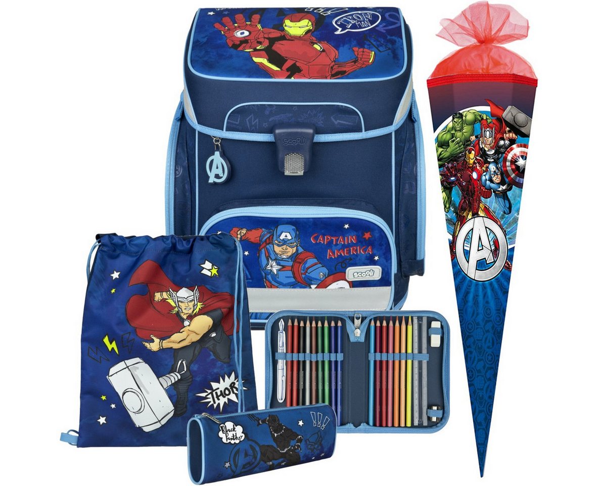 Scooli Schulranzen 1.Klasse Jungen EasyFit in unterschiedlichen Sets (6-tlg) von Scooli