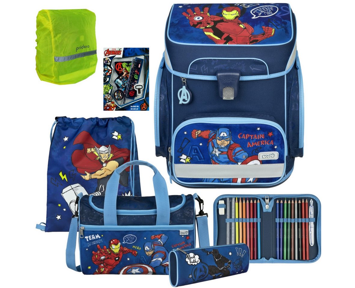 Scooli Schulranzen 1.Klasse Jungen EasyFit in unterschiedlichen Sets (8-tlg) von Scooli