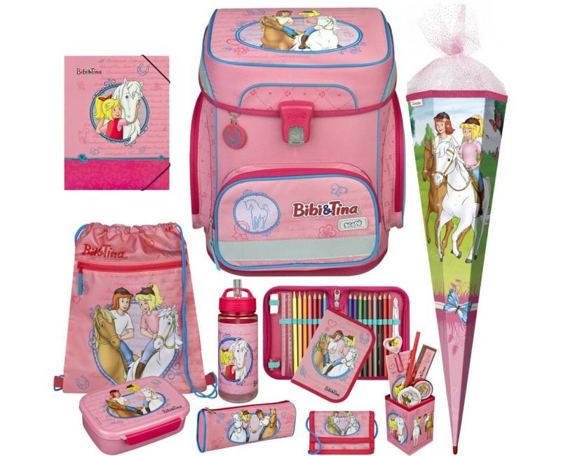 Scooli Schulranzen 1.Klasse Mädchen EasyFit in unterschiedlichen Sets (11-tlg) von Scooli