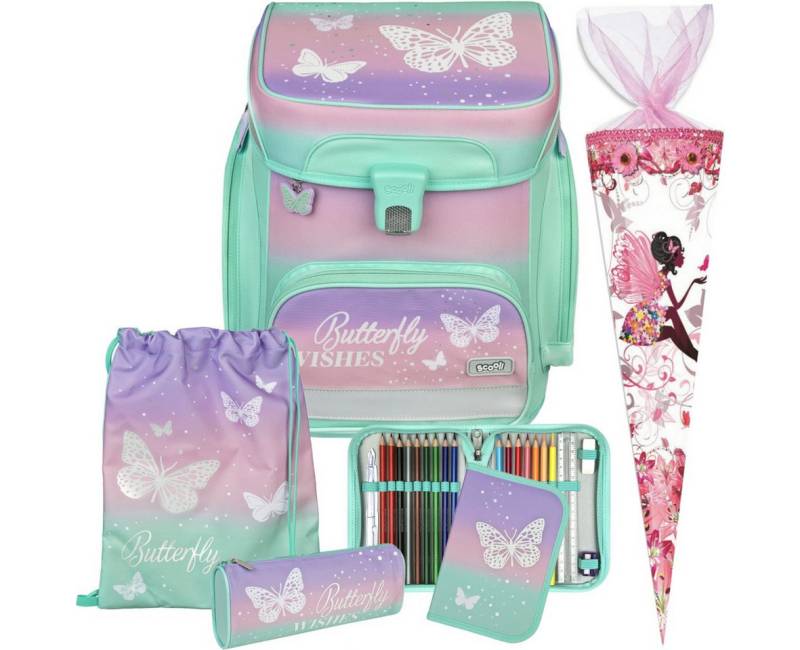 Scooli Schulranzen 1.Klasse Mädchen EasyFit in unterschiedlichen Sets (6-tlg) von Scooli