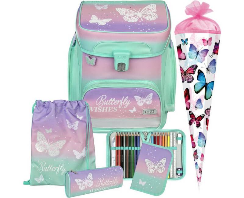 Scooli Schulranzen 1.Klasse Mädchen EasyFit in unterschiedlichen Sets (6-tlg) von Scooli