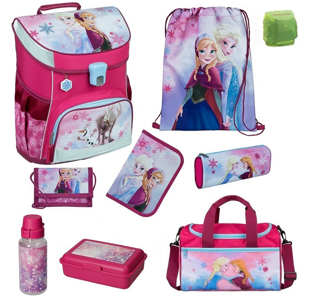 Scooli Schulranzen Scooli CampusFit (Set, 9-tlg., inkl. Federmappe und Sporttasche), Disney Die Eiskönigin FROZEN von Scooli