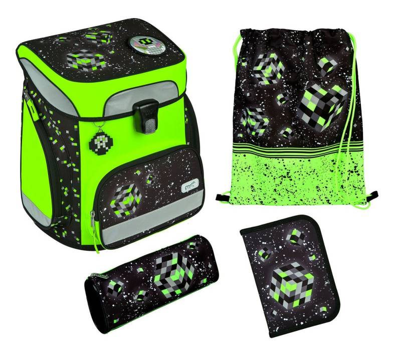 Scooli Schulranzen EasyFit Schulranzen-Set 5-teilig Glow Edition (Set, 4-tlg) von Scooli