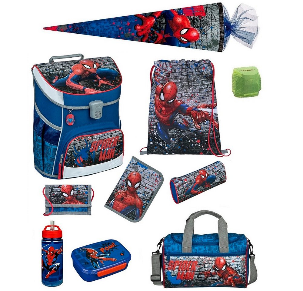 Scooli Schulranzen Scooli CampusFit (Set, 10-tlg., inkl. Sporttasche und Schultüte), SPIDERMAN von Scooli