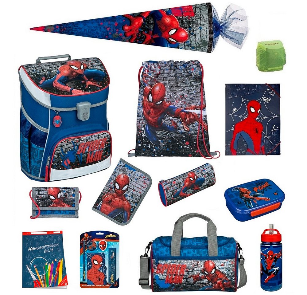 Scooli Schulranzen Scooli CampusFit (Set, 17-tlg., inkl. Sporttasche, Schultüte und Zubehör), SPIDERMAN von Scooli