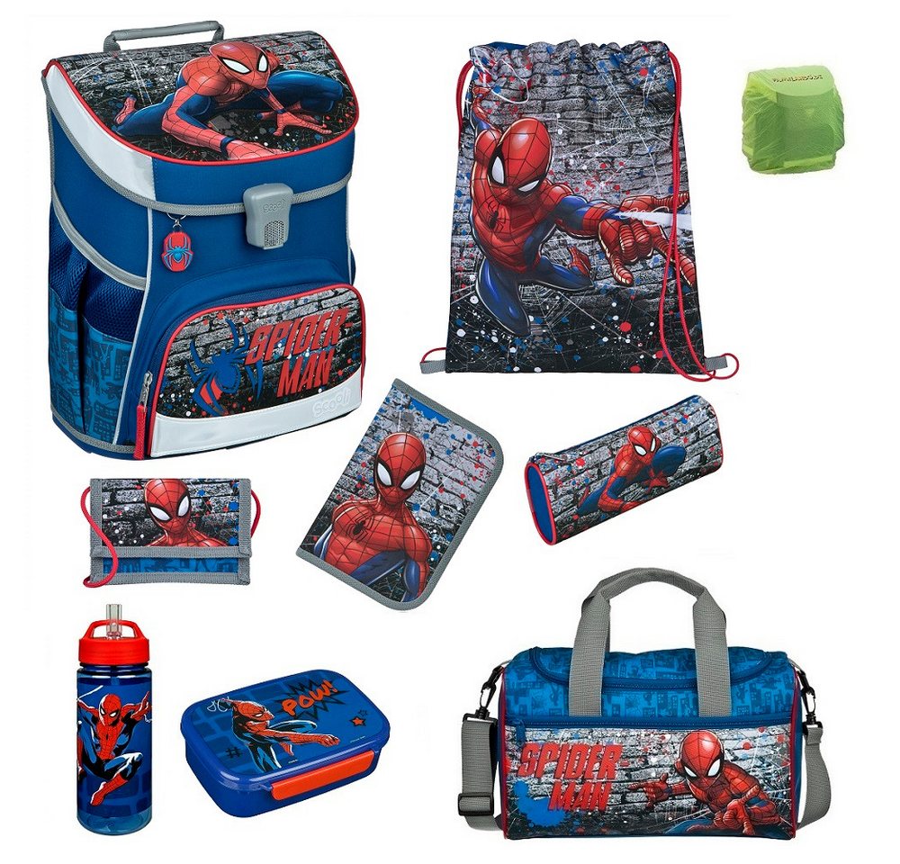 Scooli Schulranzen Scooli CampusFit (Set, 9-tlg., inkl. Federmappe und Sporttasche), SPIDERMAN von Scooli