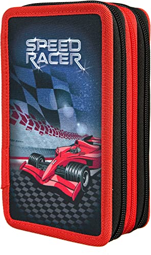 Scooli Triple-Federmäppchen Speed Racer, 30-tlg. von Scooli