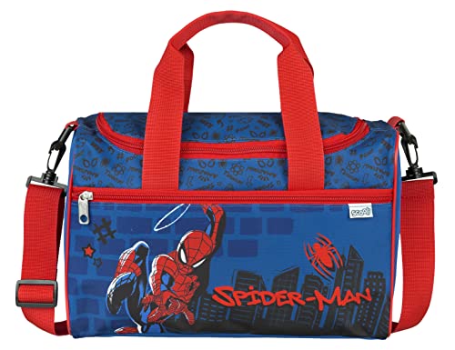 Spider-Man Sporttasche für Kinder I Sportbeutel für Sportklamotten und Schuhe I Trainingstasche mit praktischem Henkel I 33 x 22 x 10 cm I 8 Liter von Scooli