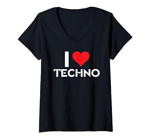 Damen Witziges Band Spruch T-Shirt mit V-Ausschnitt Damen Witziges Band Spruch T-Shirt mit V-Ausschnitt von Scooter Techno Band Funny