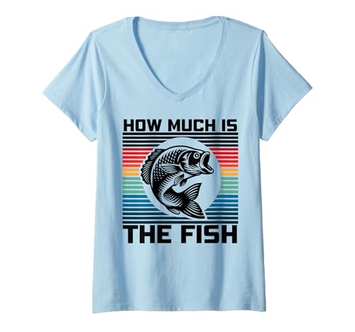 Damen How Much Is The Fish T-Shirt mit V-Ausschnitt Damen How Much Is The Fish T-Shirt mit V-Ausschnitt von How Much Is The Fish