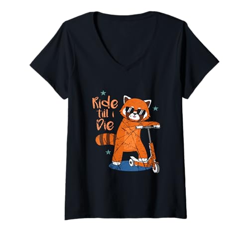 Damen Scooter E-Scooter Scooting Stuntscooter T-Shirt mit V-Ausschnitt Damen Scooter E-Scooter Scooting Stuntscooter T-Shirt mit V-Ausschnitt von Scooter gift