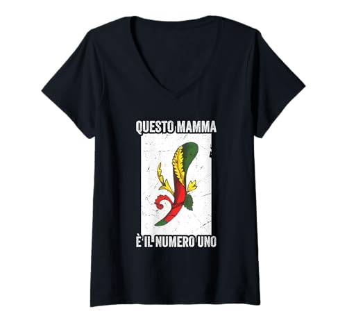 Damen Italienisches Kartenspiel Scopa Lover Nonna Mamma Italian Scopa T-Shirt mit V-Ausschnitt Damen Italienisches Kartenspiel Scopa Lover Nonna Mamma Italian Scopa T-Shirt mit V-Ausschnitt von Scopa Illustration For Scopa Player & Scopa Lover