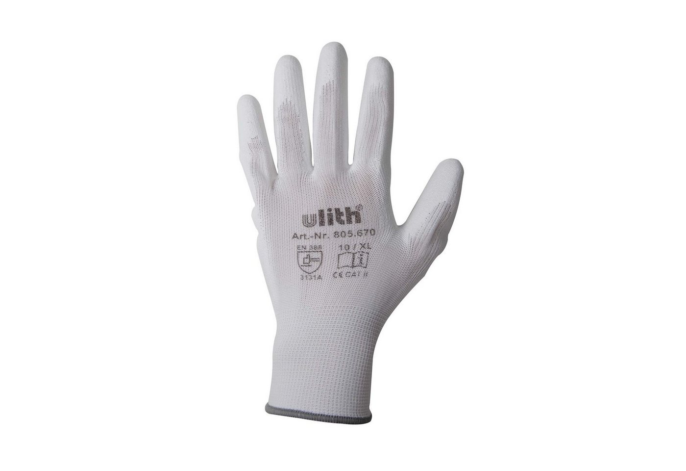 Scorprotect® Arbeitshandschuhe Arbeitshandschuhe Handschuhe PU / Nylon Feinstrick weiß Größe 10 von Scorprotect®