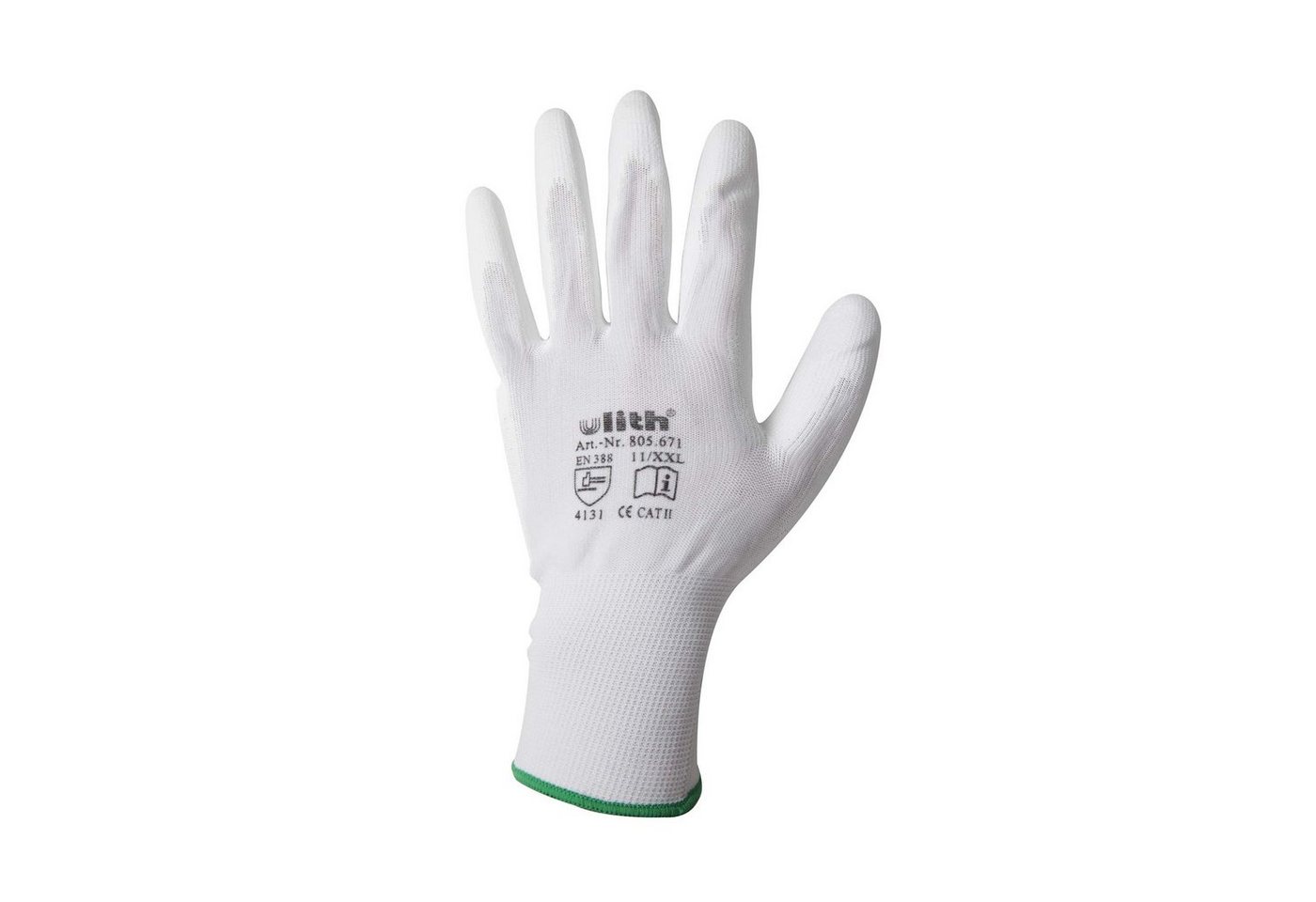 Scorprotect® Arbeitshandschuhe Arbeitshandschuhe Handschuhe PU / Nylon Feinstrick weiß Größe 11 von Scorprotect®