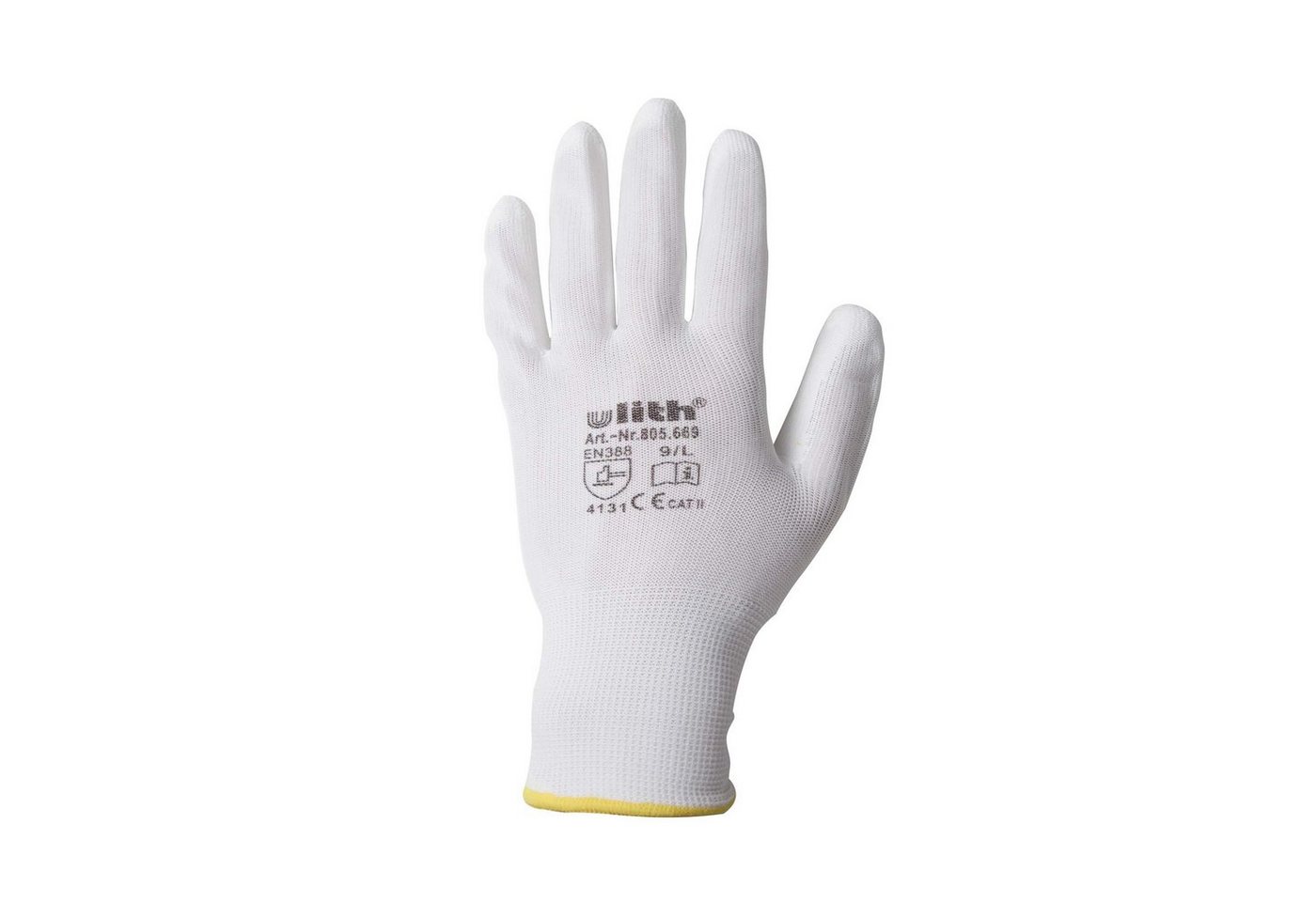 Scorprotect® Arbeitshandschuhe Arbeitshandschuhe Handschuhe PU / Nylon Feinstrick weiß Größe 9 von Scorprotect®