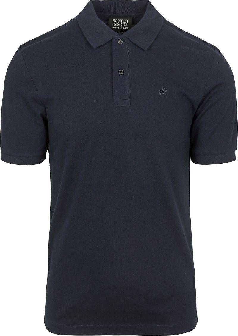 Scotch And Soda Core Piqué Poloshirt Navy - Größe S von Scotch and Soda