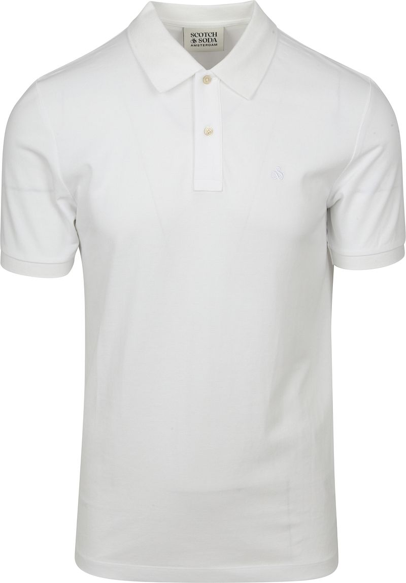 Scotch And Soda Core Piqué Poloshirt Weiß - Größe XXL von Scotch and Soda