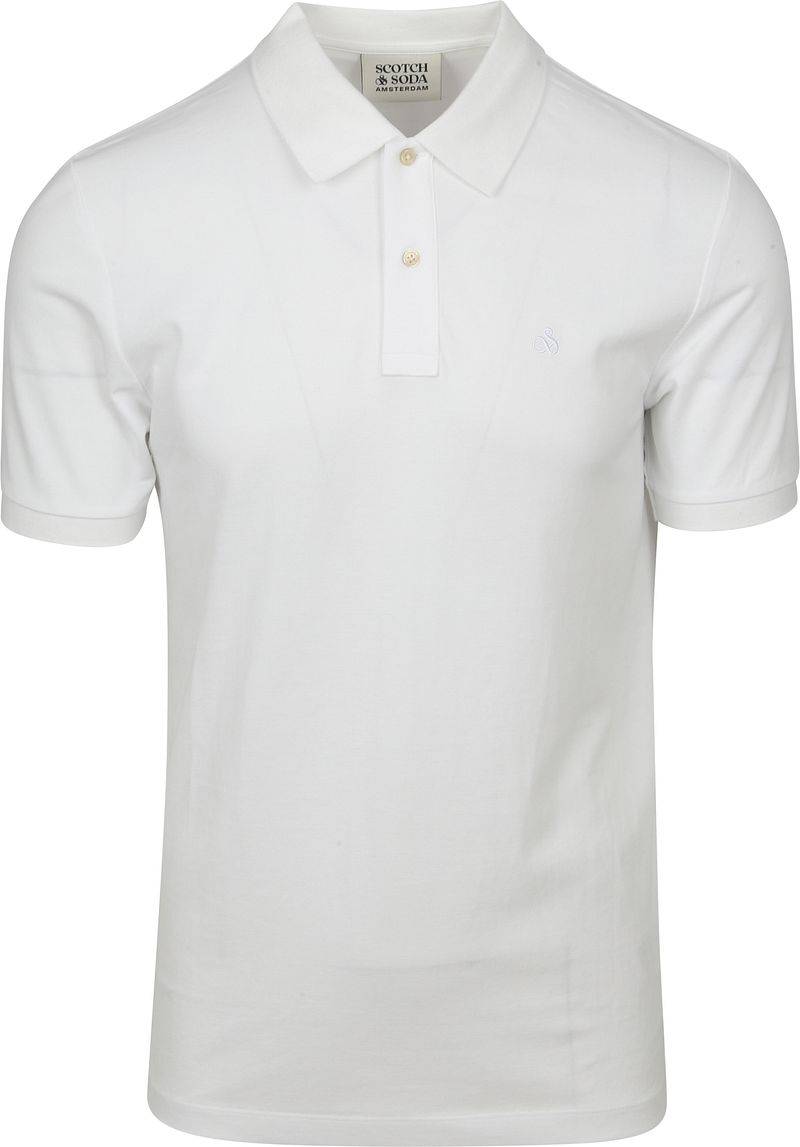 Scotch And Soda Core Piqué Poloshirt Weiß - Größe XXL von Scotch and Soda