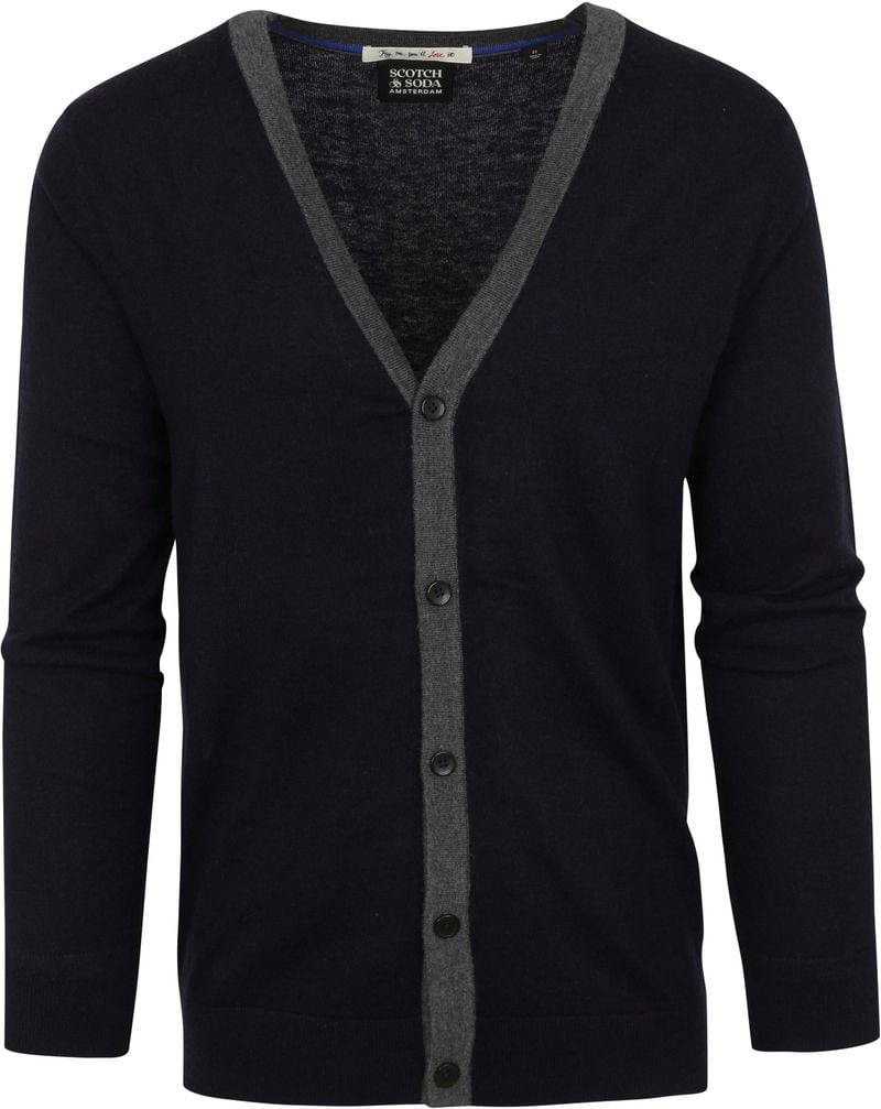 Scotch and Soda Cardigan Wool Blend Marine - Größe M von Scotch and Soda