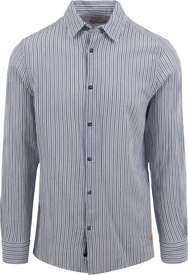 Scotch and Soda Hemd Streifen Hellblau - Größe M von Scotch and Soda