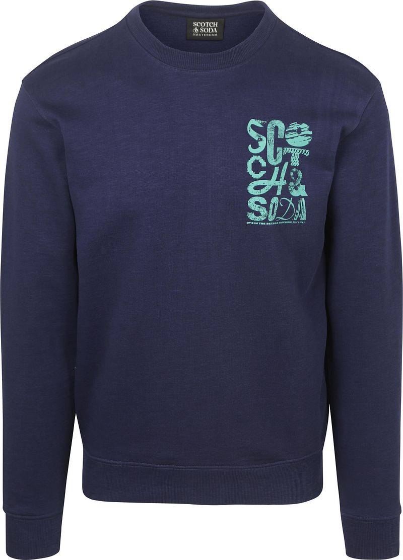 Scotch and Soda Pullover Logo Navy - Größe M von Scotch and Soda