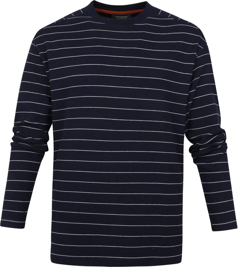 Scotch and Soda Pullover Waffle Dunkelblau - Größe L von Scotch and Soda